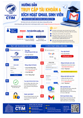 Hướng dẫn truy cập tài khoản và kích hoạt gmail sinh viên Cao đẳng CTIM